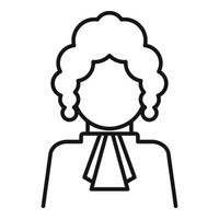 Judge person icon, outline style vector