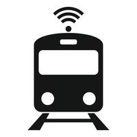 Metro wifi icon, simple style vector