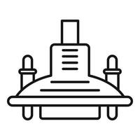 Electrical adapter icon, outline style vector