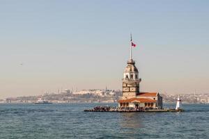 Maidens Tower located in Istanbul photo