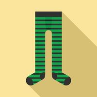 Striped tights icon, flat style vector