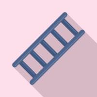 Metal ladder icon, flat style vector