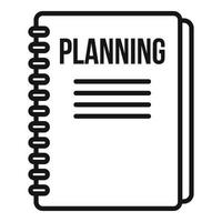 Life skills planning icon, outline style vector