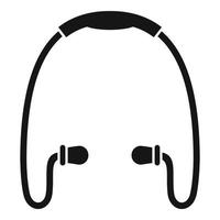 icono de auriculares inalámbricos deportivos, estilo simple vector