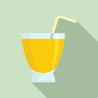 Bio juice cocktail icon, flat style vector