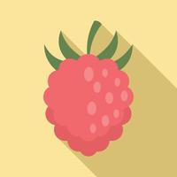 Raspberry fazz icon, flat style vector