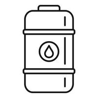 icono de tanque de leche fresca, estilo de contorno vector