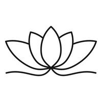 Fashion lotus icon, outline style vector