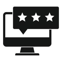Online feedback icon, simple style vector