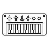 Synthesizer icon, outline style vector