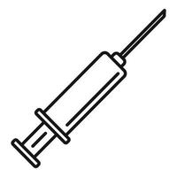 Medical syringe icon, outline style vector