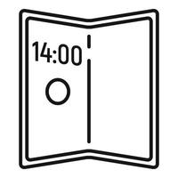 Artificial foldable display icon, outline style vector