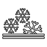 Winter fabric feature icon, outline style vector