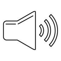 Speaker volume on icon, outline style vector