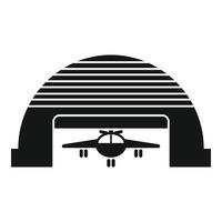 Hangar parking icon, simple style vector