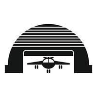 Hangar parking icon, simple style vector