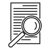 Paper office request icon, outline style vector