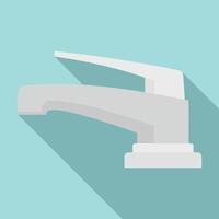 Chrome faucet icon, flat style vector