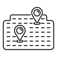 Online ticket location icon, outline style vector