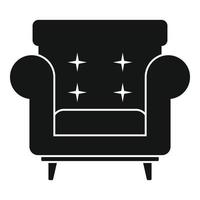 Armchair icon, simple style vector