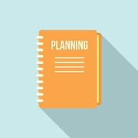 Life skills planning icon, flat style vector