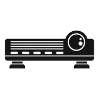 Flat film projector icon, simple style vector