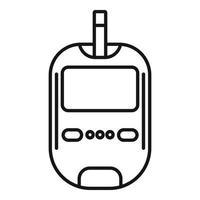 Glucose meter icon, outline style vector