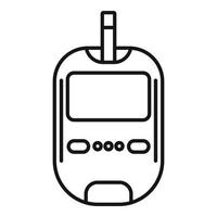 Glucose meter icon, outline style vector