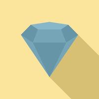 icono de habilidades de diamante, estilo plano vector