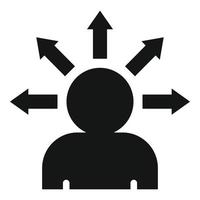 Man business decision icon, simple style vector