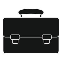 Leather case icon, simple style vector