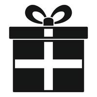 icono de caja de regalo del cliente, estilo simple vector