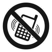 No smartphone ringing icon, simple style vector