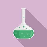 Laboratory bottle icon, flat style vector