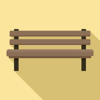 Settle bench icon, flat style vector