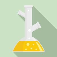 Lab flask icon, flat style vector