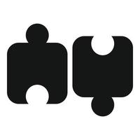 Scheme puzzle icon, simple style vector