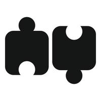 Scheme puzzle icon, simple style vector