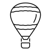 Adventure air balloon icon, outline style vector