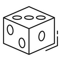 Quest dice icon, outline style vector