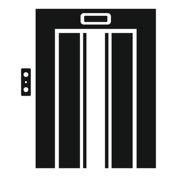 Down elevator icon, simple style vector