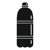 Plastic water bottle icon, simple style vector