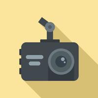 Electric digital recorder icon, flat style vector