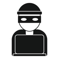 icono de hacker, estilo simple vector