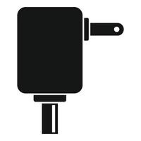 icono de adaptador de corriente para smartphone, estilo sencillo vector