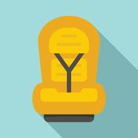 Family baby car seat icon, flat style vector
