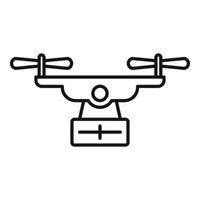 Export drone delivery icon, outline style vector