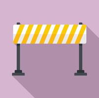 Road barrier line icon, flat style vector