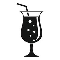 Refreshment cocktail icon, simple style vector