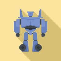 Alien robot icon, flat style vector